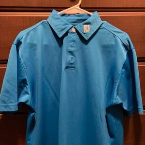 Footjoy blue golf shirt size medium